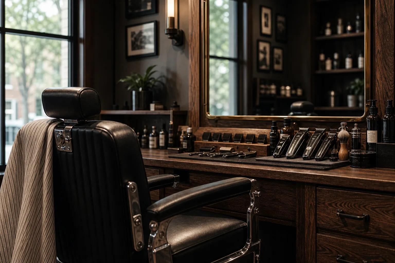 Black Oak-style barber station image